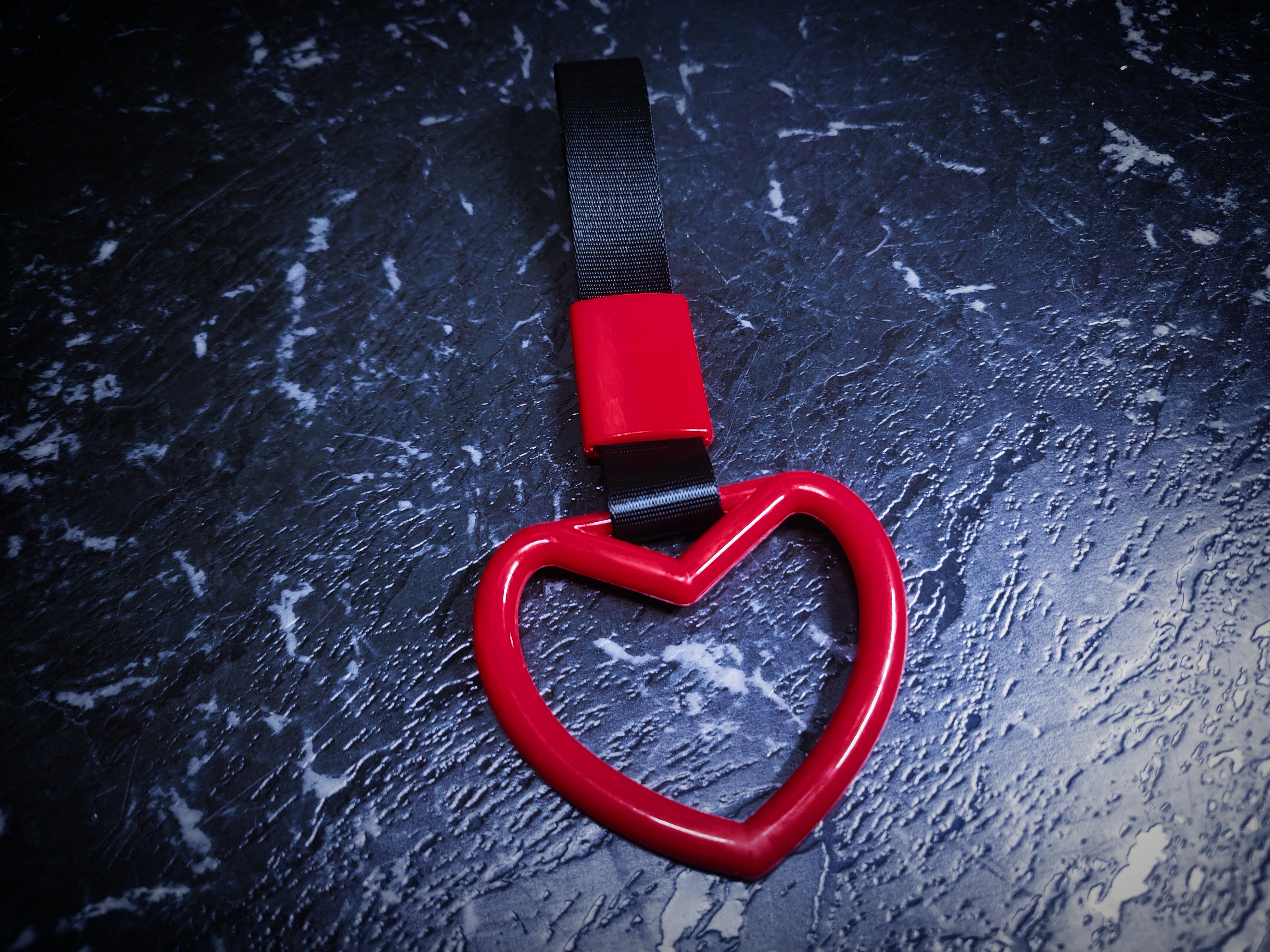 Tsurikawa Dark RED Heart Train/Bus Handle