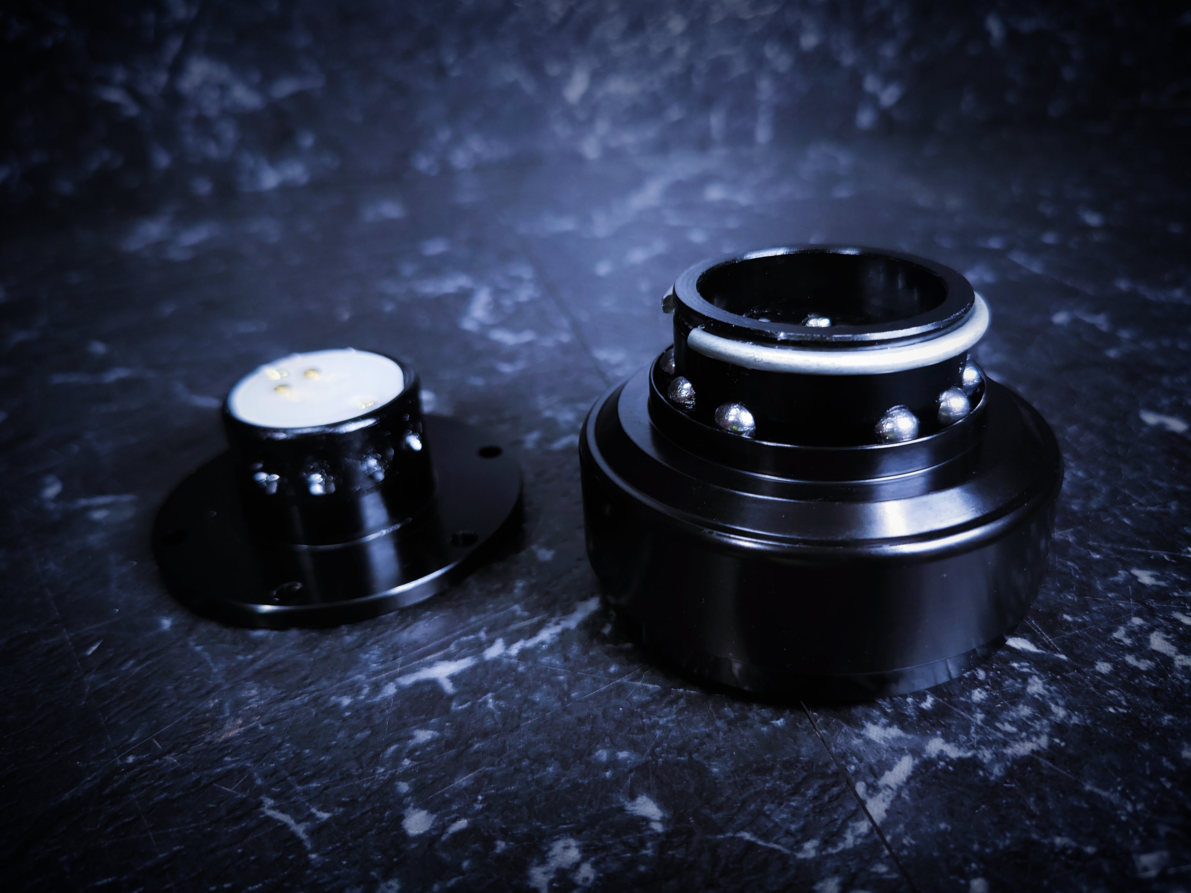 "DING" Sound Billet BLACK Steering Wheel Quick Release Kit
