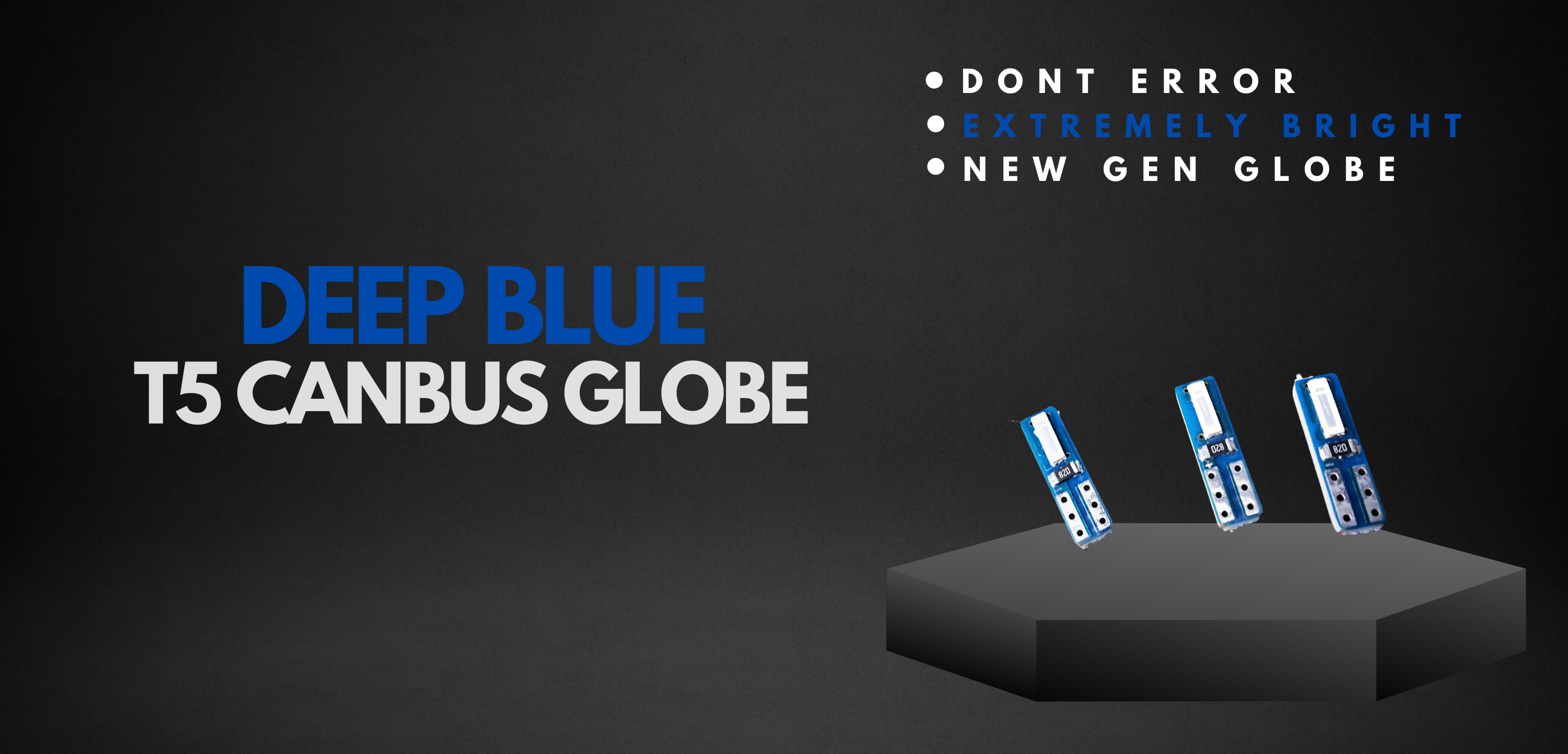 x1 Deep Blue T5 Led Car Globe
