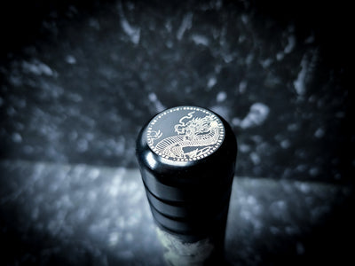 Traditional Dragon Etch Sleek Tall Manual Gear Knobs