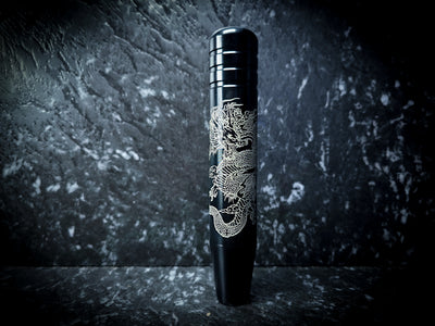 Traditional Dragon Etch Sleek Tall Manual Gear Knobs
