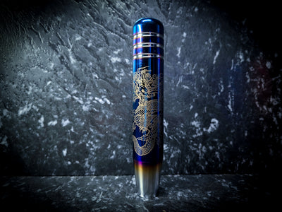Traditional Dragon Etch Sleek Tall Manual Gear Knobs