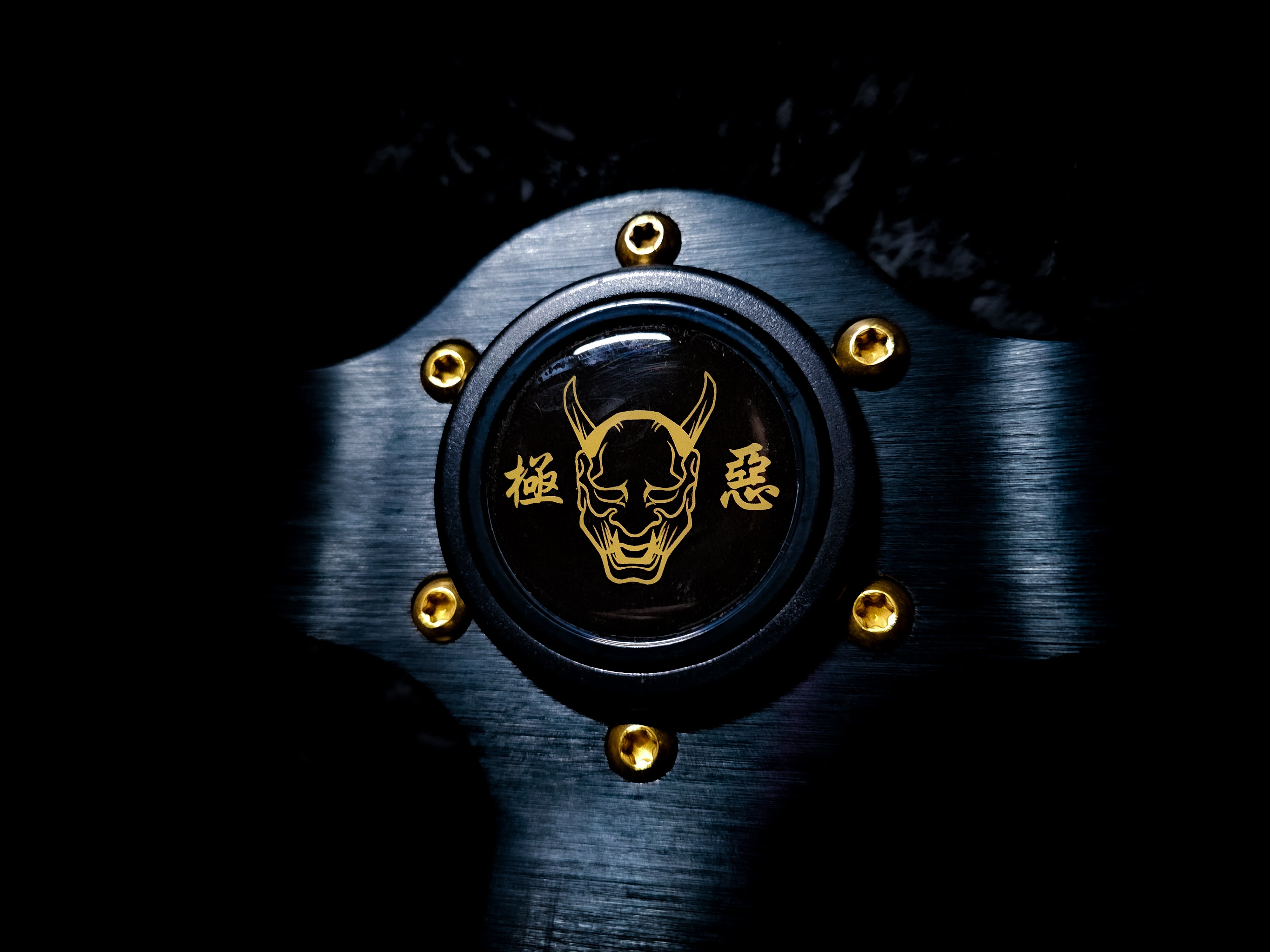 Hannya Oni Demon Mask Steering Wheel Horn Button