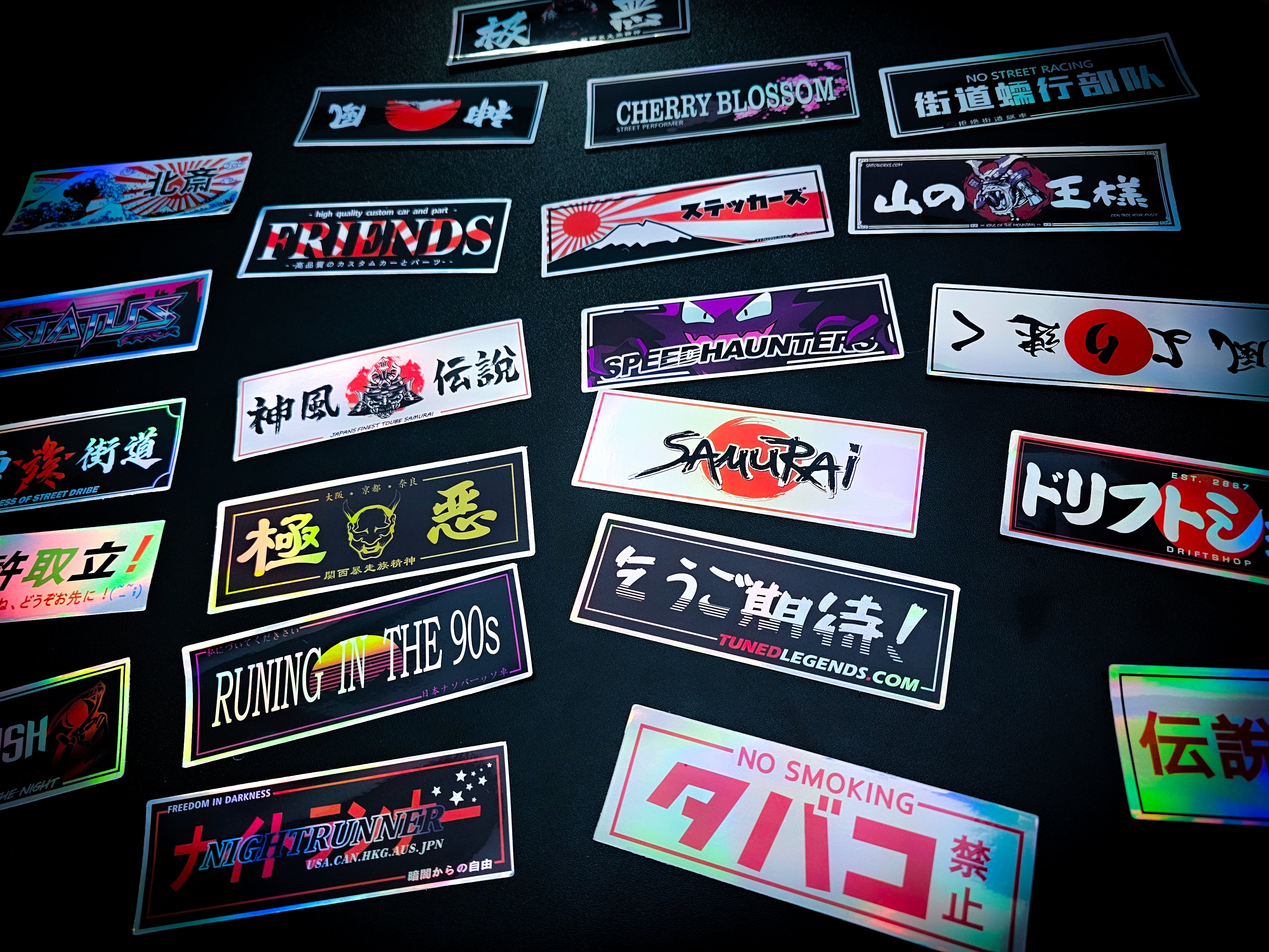 JDM Slap Silver Holographic Decal Packs