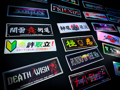 JDM Slap Silver Holographic Decal Packs