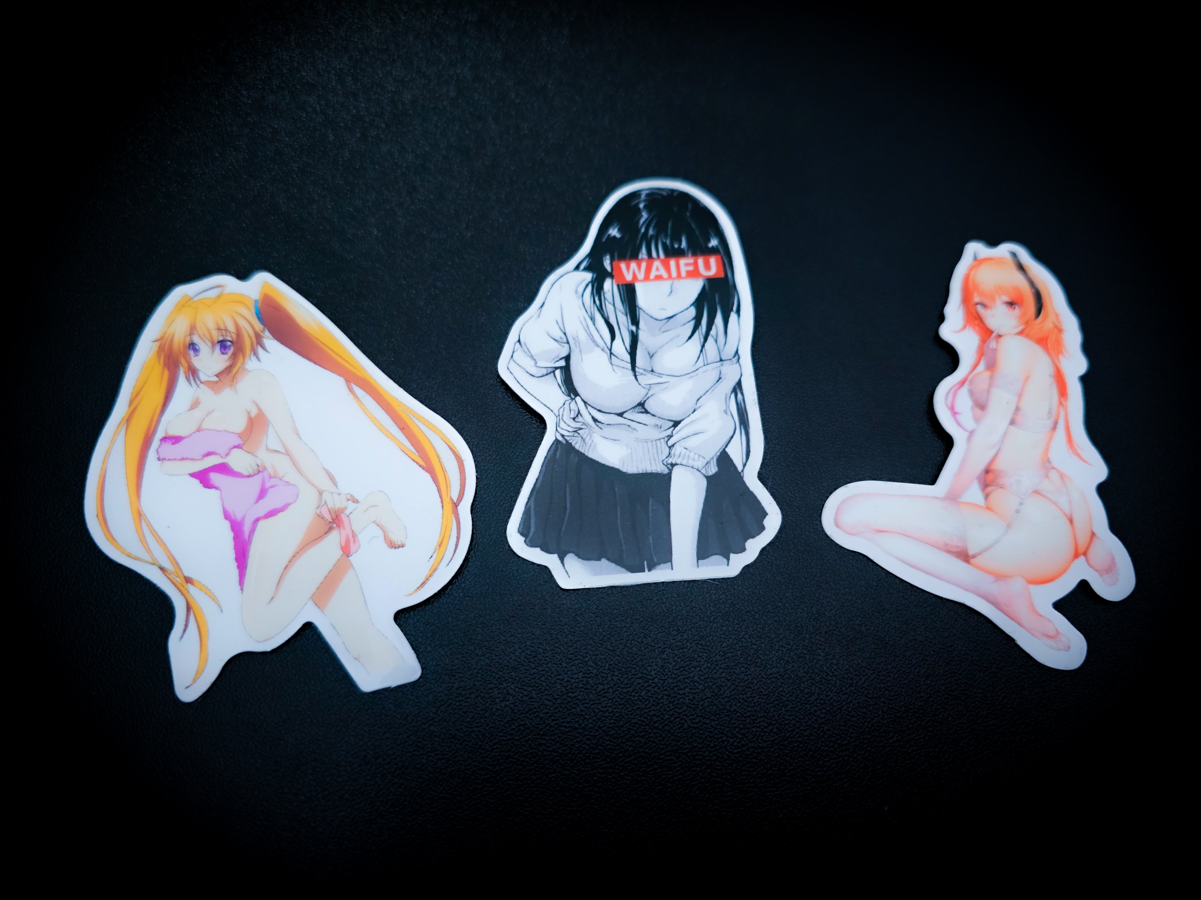 Colourful Anime Waifu Cluster Decal 3 Pack