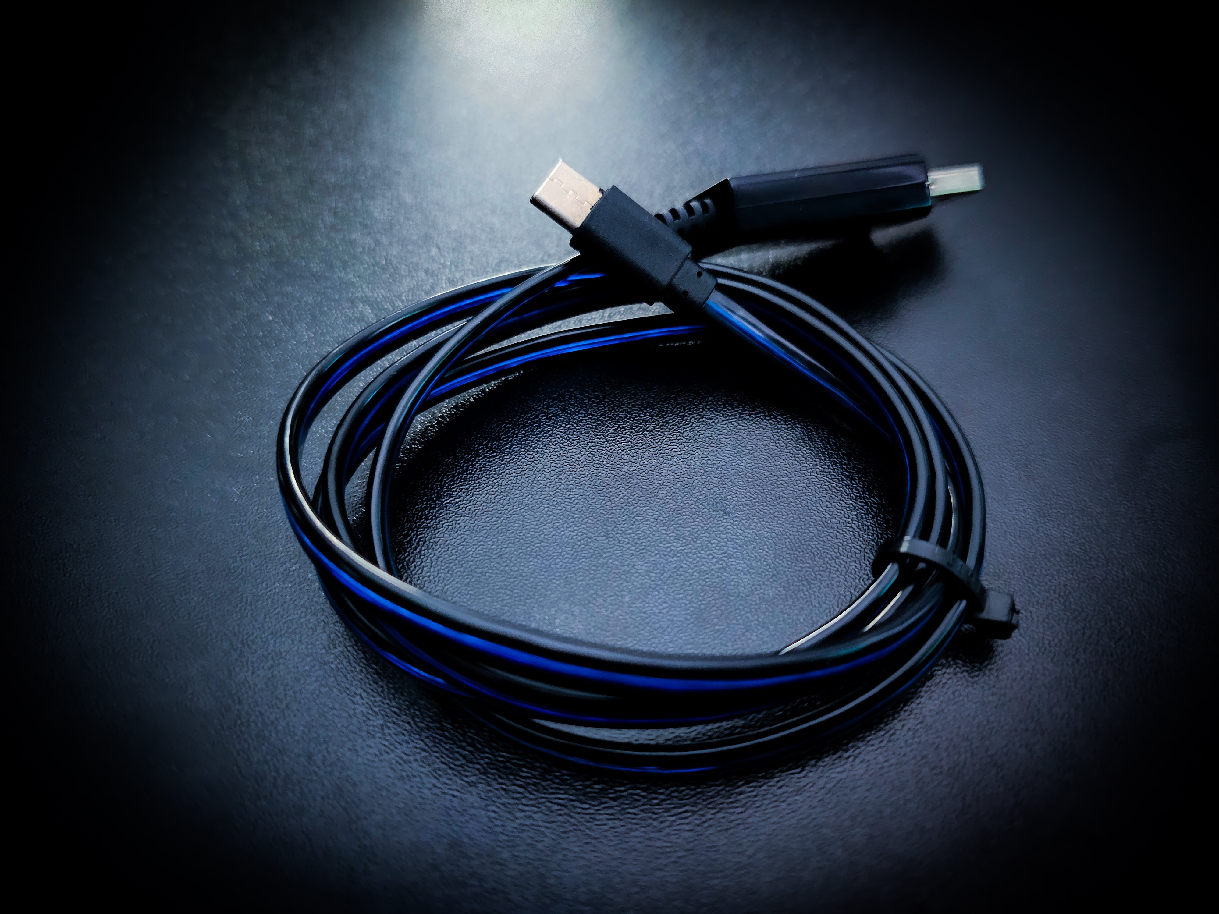 Smart USB Flow Car Phone Charger Blue