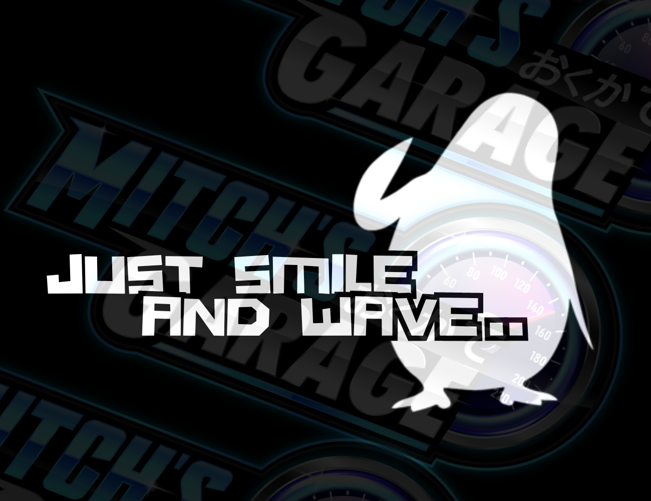 Just Smile And Wave Penguin Vinyl Decal