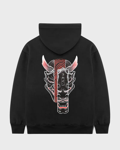KOKAINE ~ "Hannya" Hoodie // BLACK
