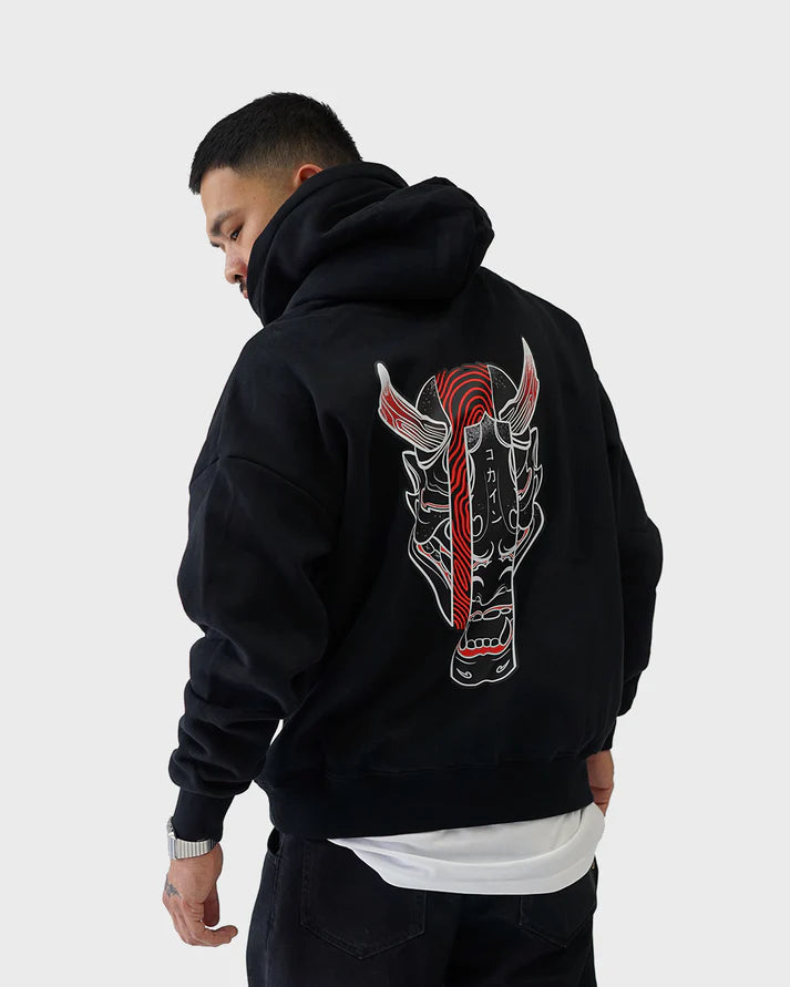 KOKAINE ~ "Hannya" Hoodie // BLACK
