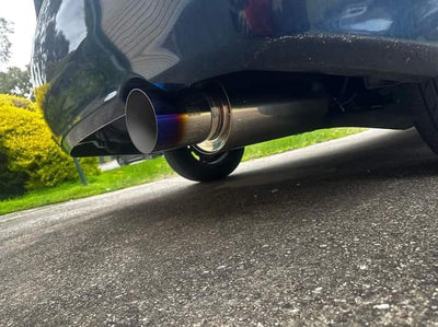 Large HKS By Design High Power Muffler BURNT Tip