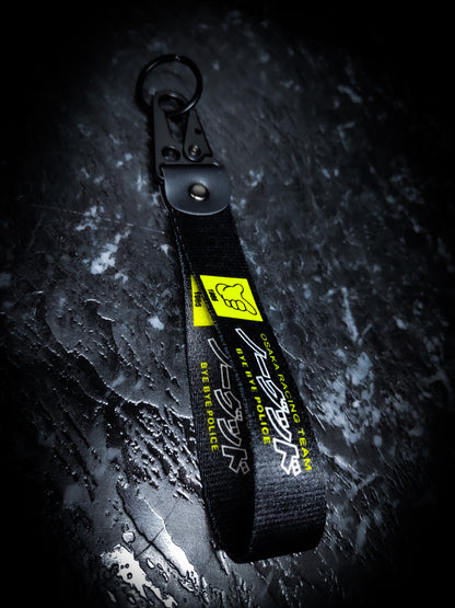 Osaka Racing Team BYE BYE Police Black and Yellow Key Latch