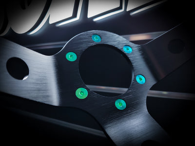 Toxic Green Grade 5 Titanium Steering Wheel Bolt Set
