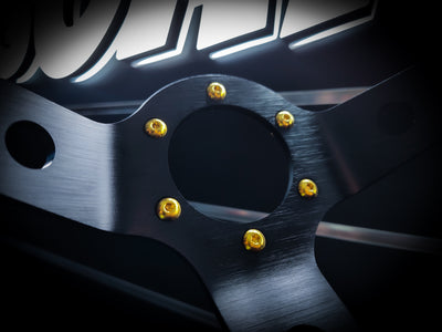 24ct Gold Grade 5 Titanium Steering Wheel Bolt Set