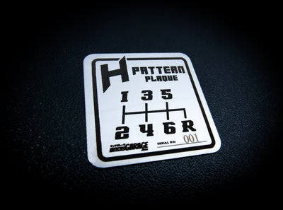 Mirrored H Pattern Square Plaque