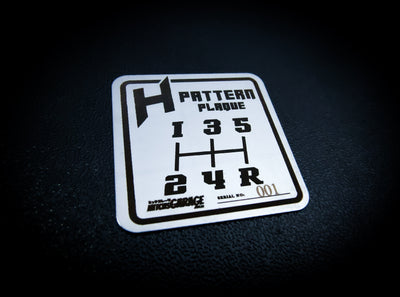 Mirrored H Pattern Square Plaque