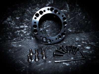 BLACK 15mm Aftermarket Steering Wheel Spacer/Adapter