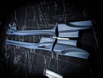 S13/180sx Veilside Style Coupe Fibreglass Side Skirts + Rear Pods