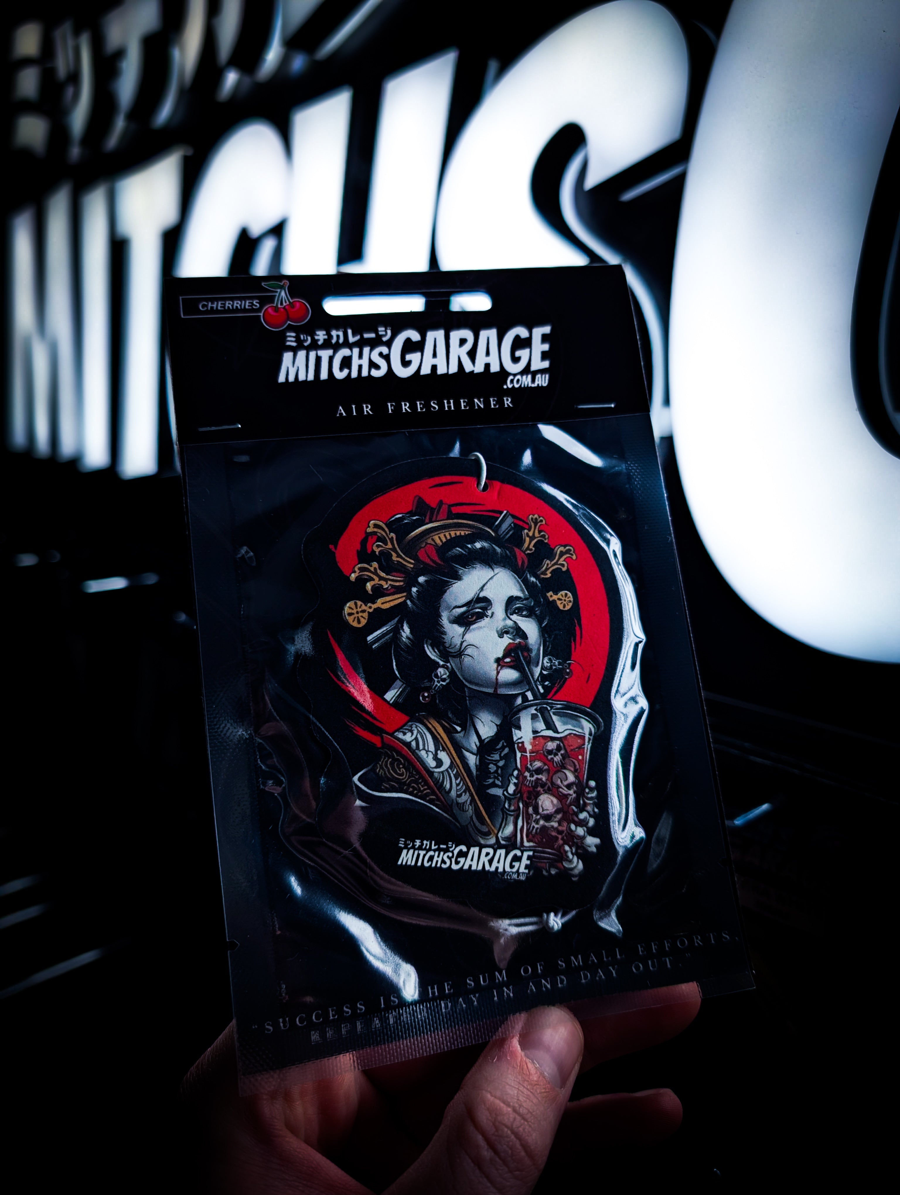 Mitch's Garage "Geisha Girl V1" Cherry 🍒 Scented Premium Air Freshener