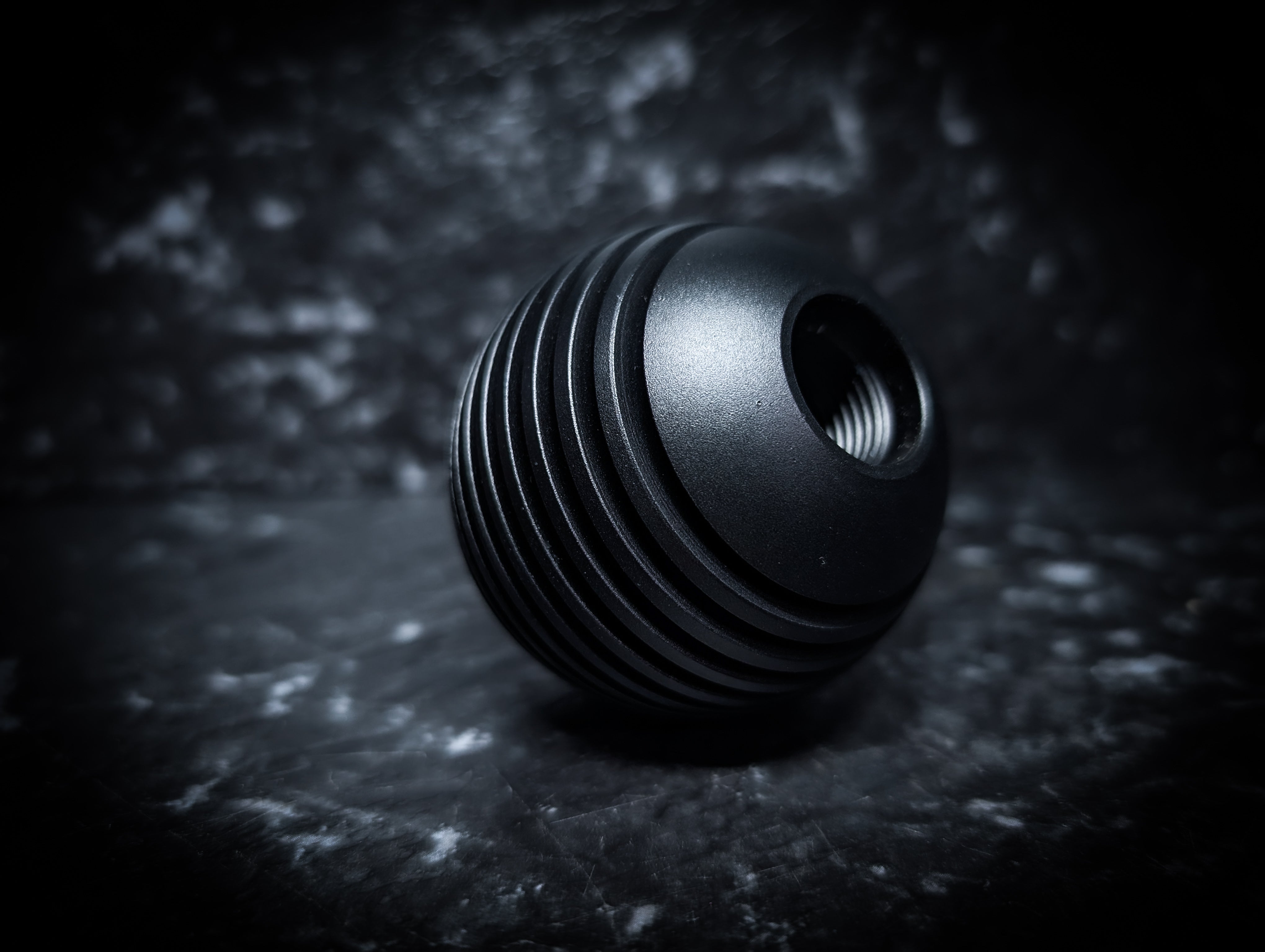 Slotted Black Ball Weighted Manual Gear Knob