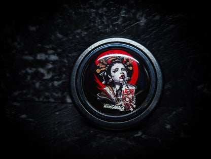 Red Geisha Girl Steering Wheel Horn Button