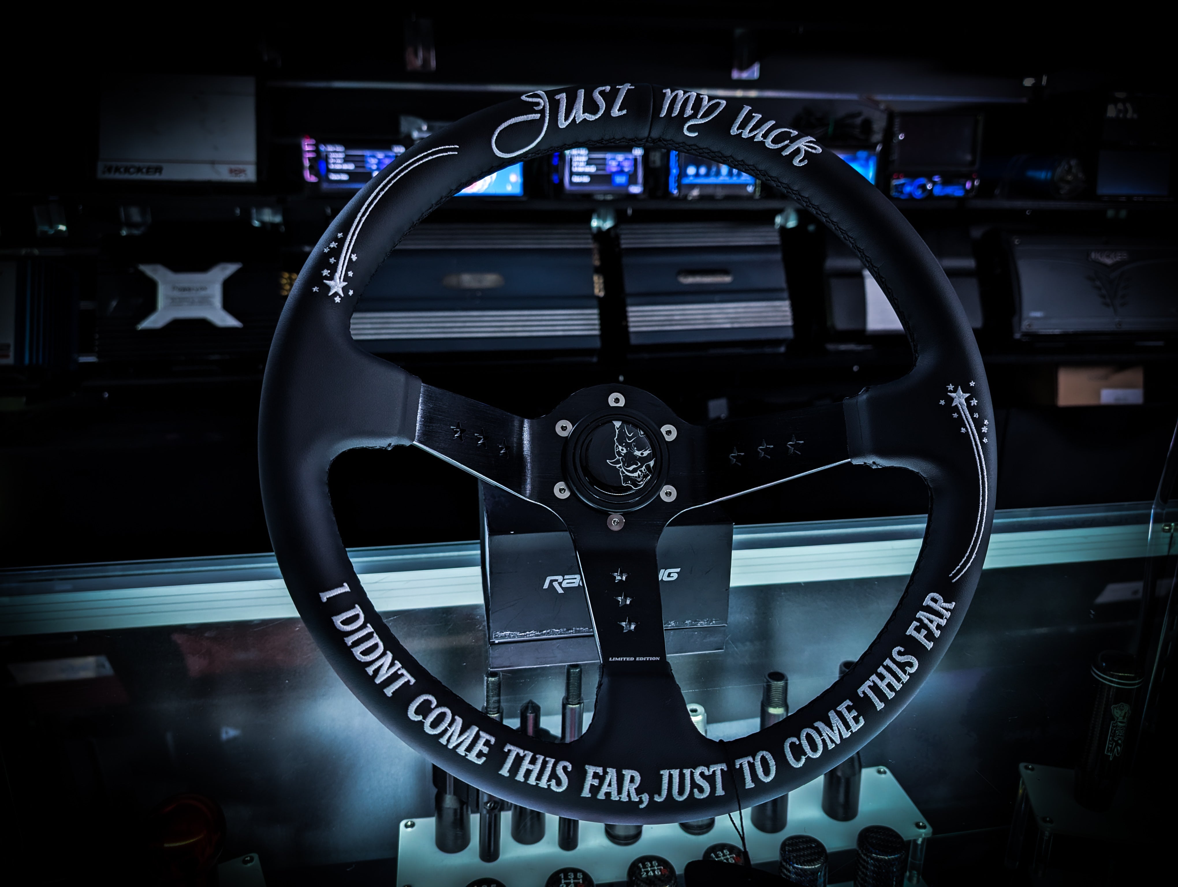 GIVEAWAY - Limited Edition "Just My Luck" Custom Deep Dished Leather Steering Wheel