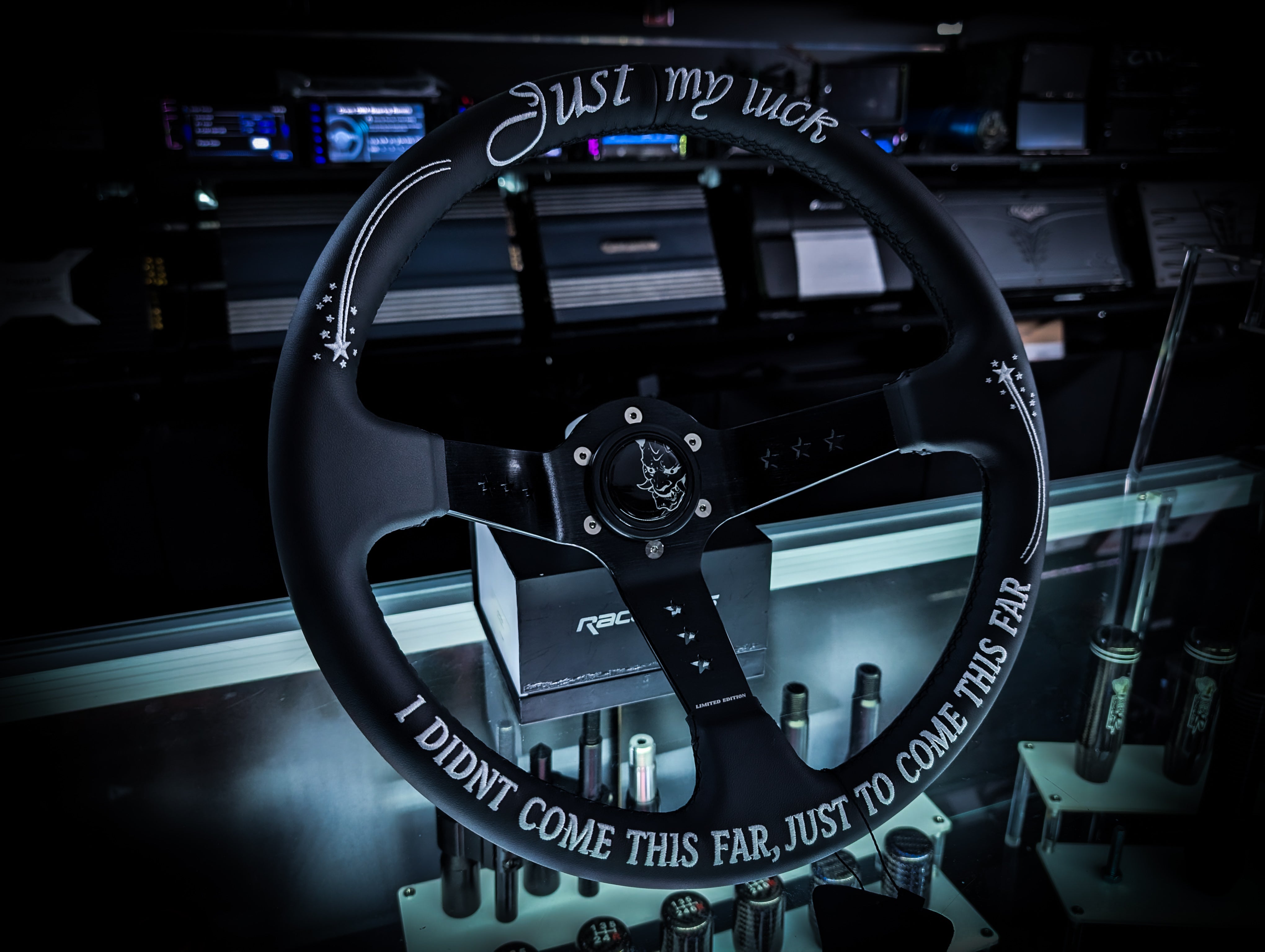 GIVEAWAY - Limited Edition "Just My Luck" Custom Deep Dished Leather Steering Wheel