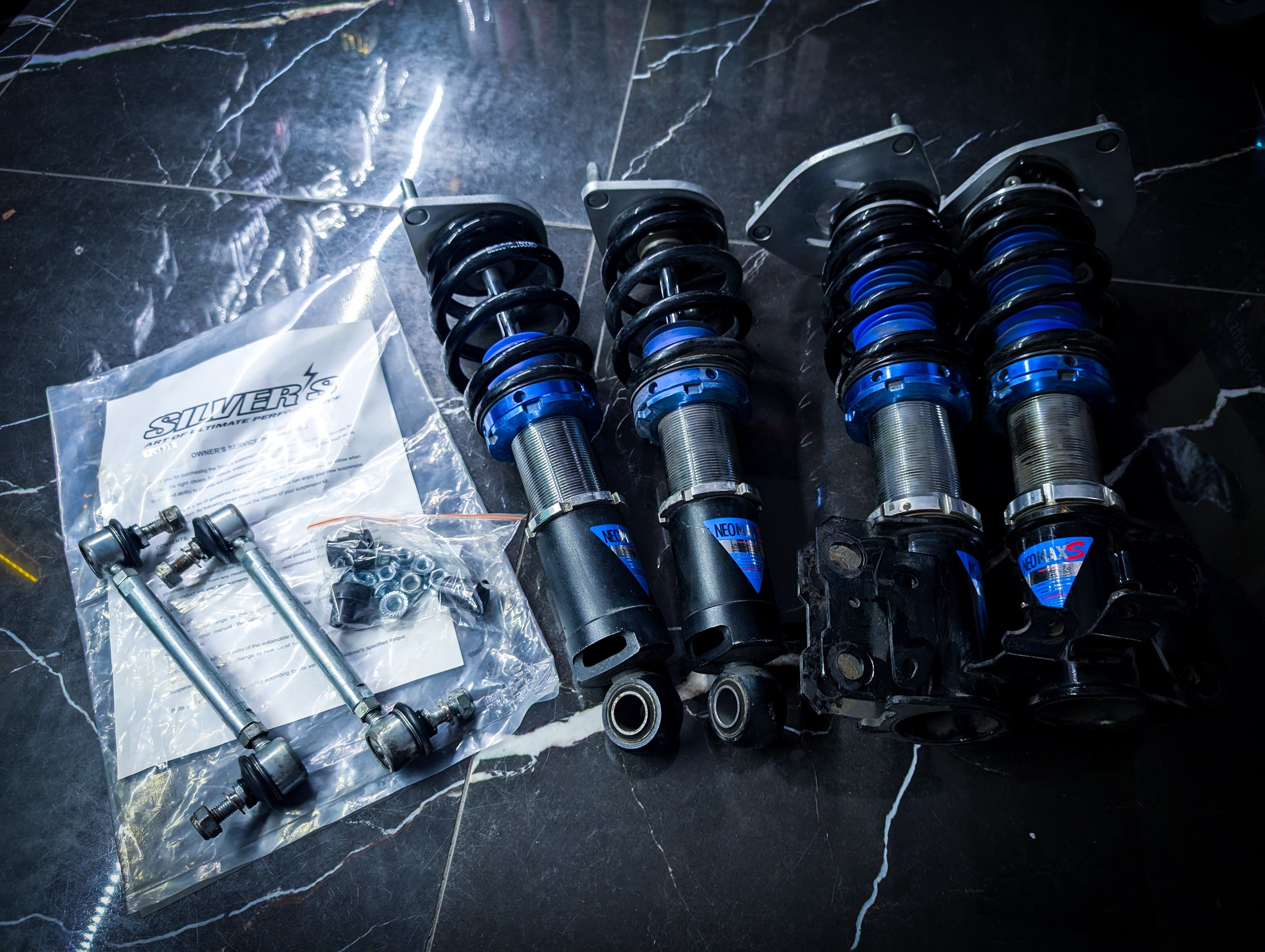 Subaru/Toyota BRZ/GT86 SILVERS NEOMAX Fully Adjustable Coilovers