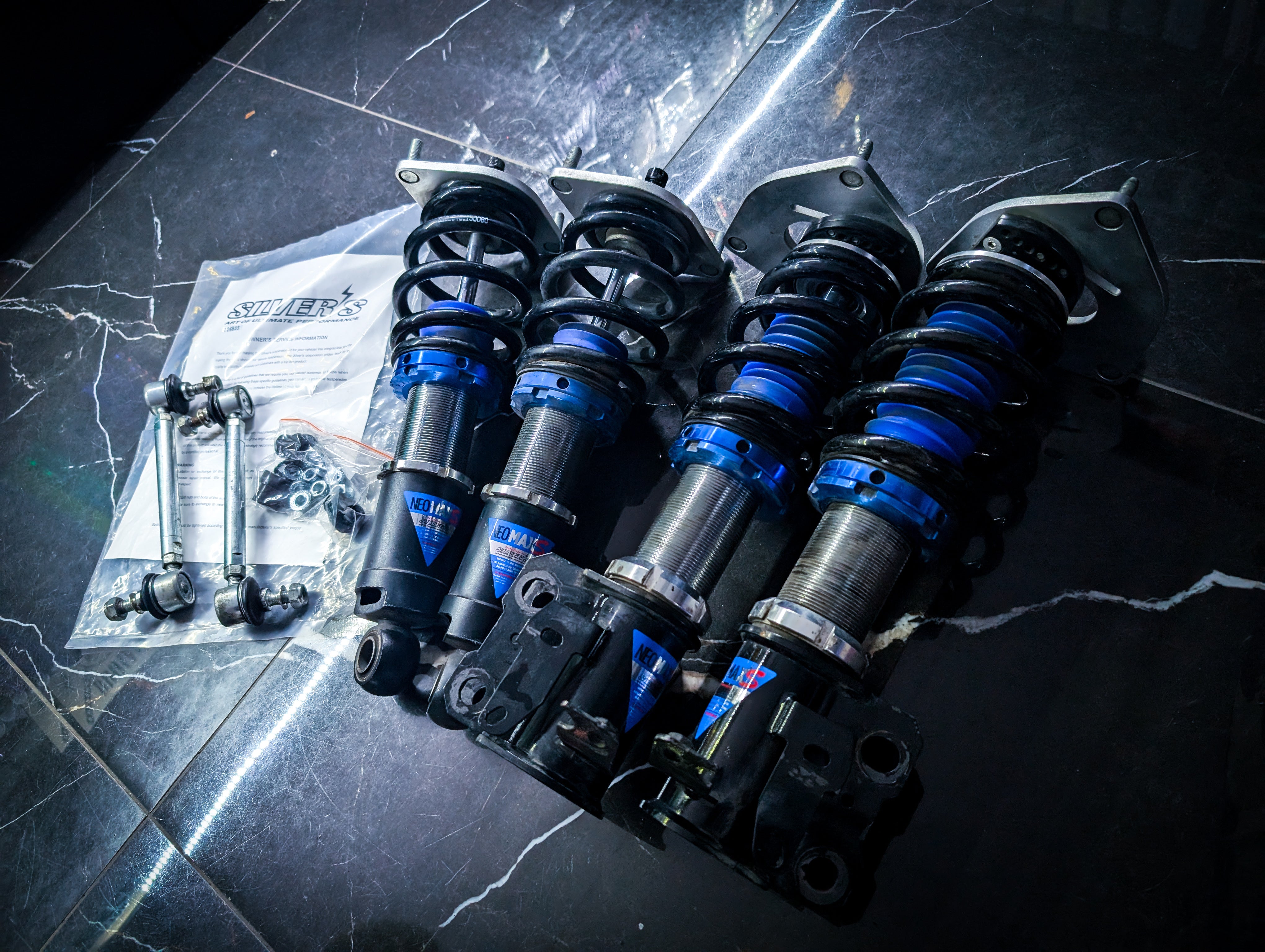 Subaru/Toyota BRZ/GT86 SILVERS NEOMAX Fully Adjustable Coilovers