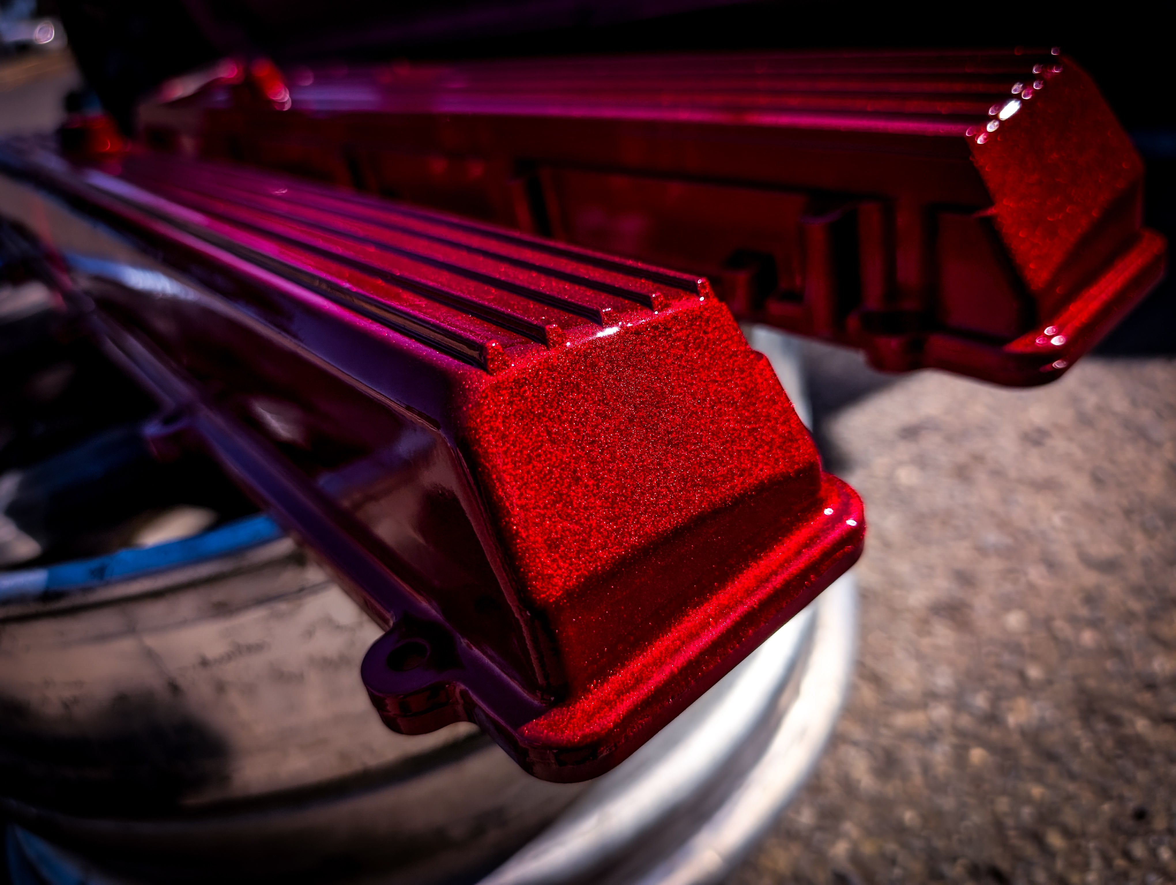 Nissan Skyline RB20 CANDY Red Top Finned Rocker Covers