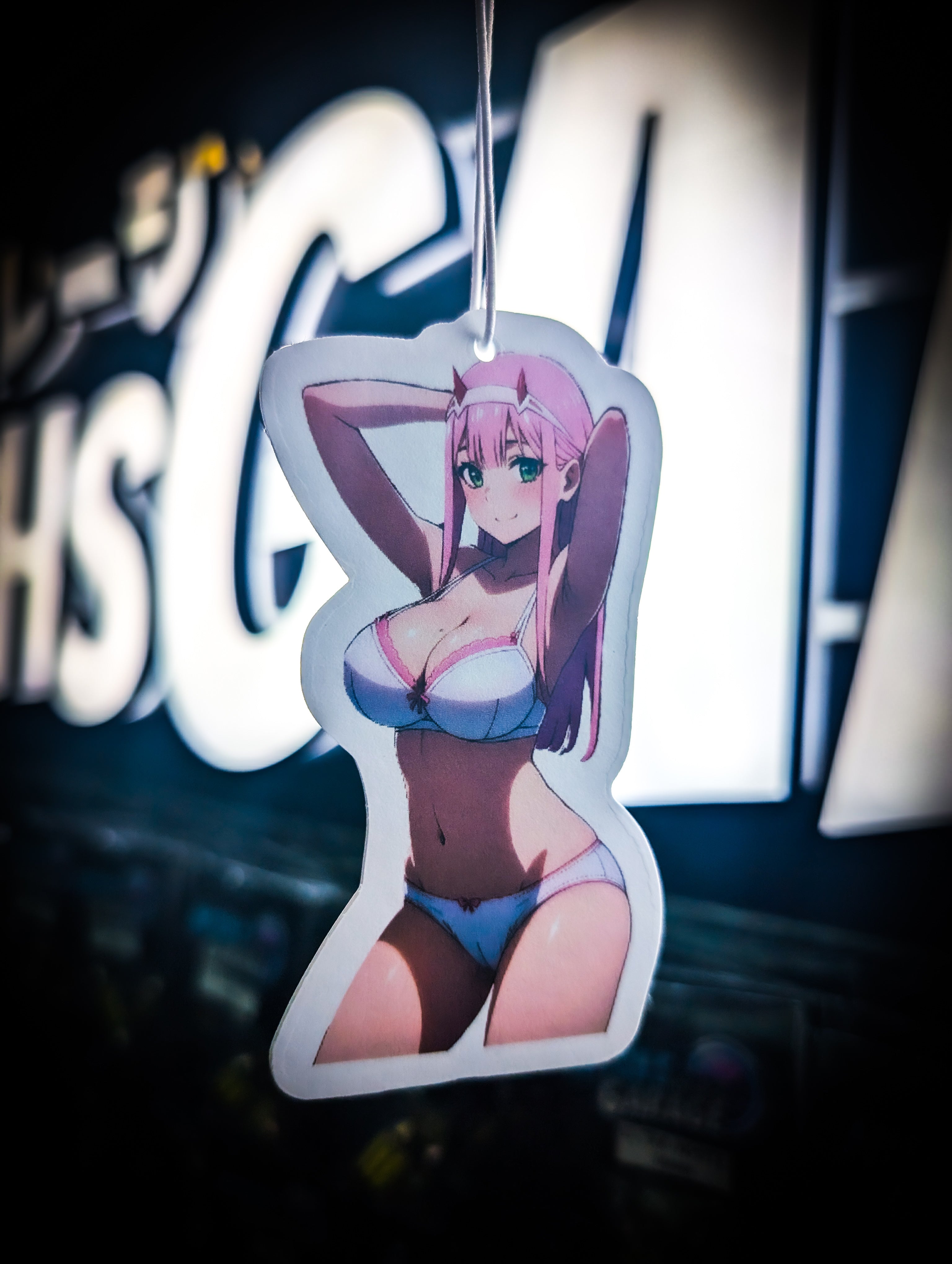 Mitch's Garage Cute ZERO TWO Girl V2 Watermelon 🍉 Scented Premium Air Freshener