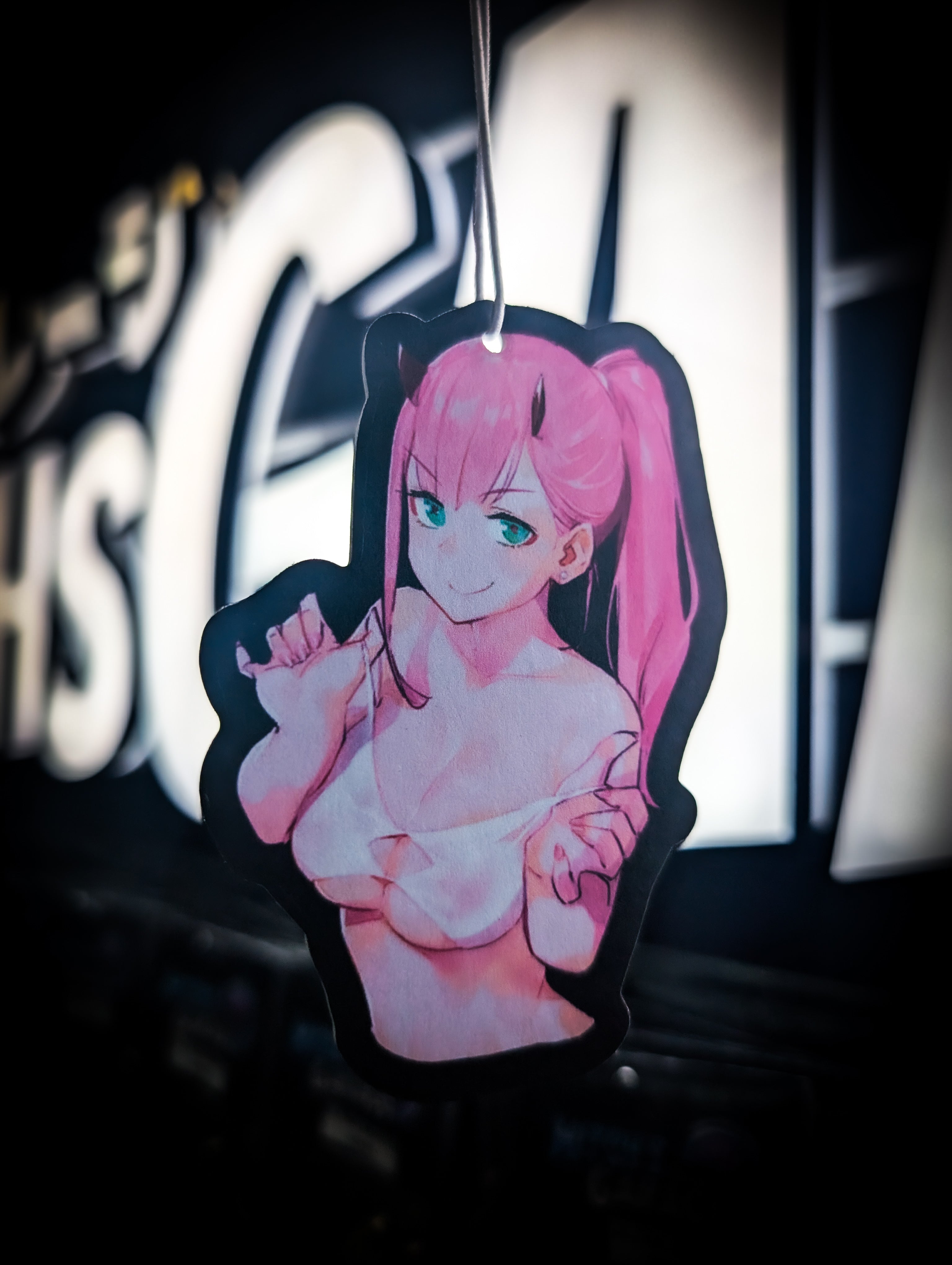 Mitch's Garage Cute ZERO TWO Girl V1 Bubble Gum Scented Premium Air Freshener