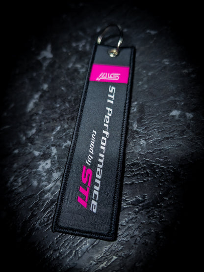 STI Performance Black and Pink Keys Tag