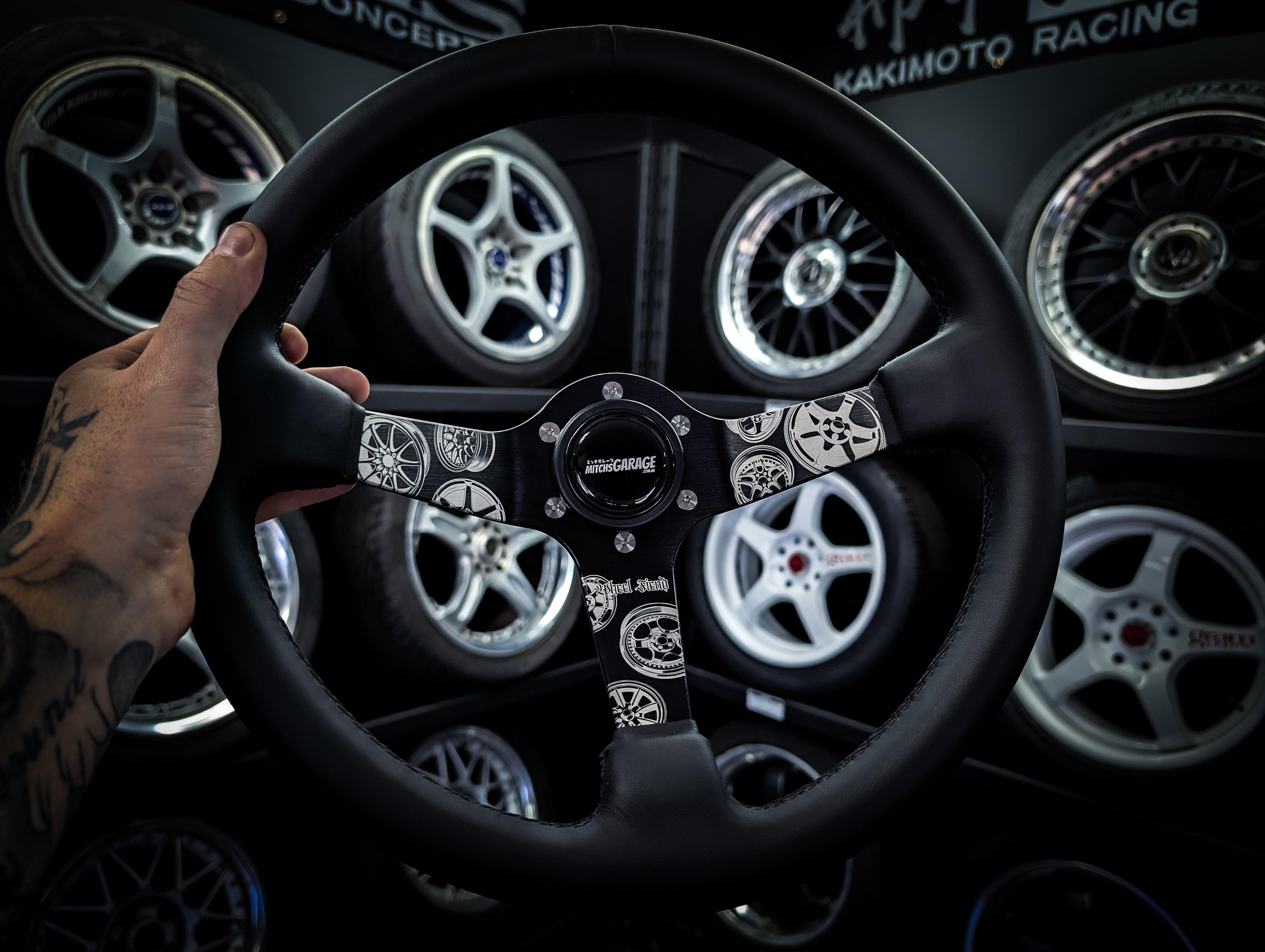 LIMITED EDITION - Wheel Fiend - Deep Dished Black Leather Steering Wheel