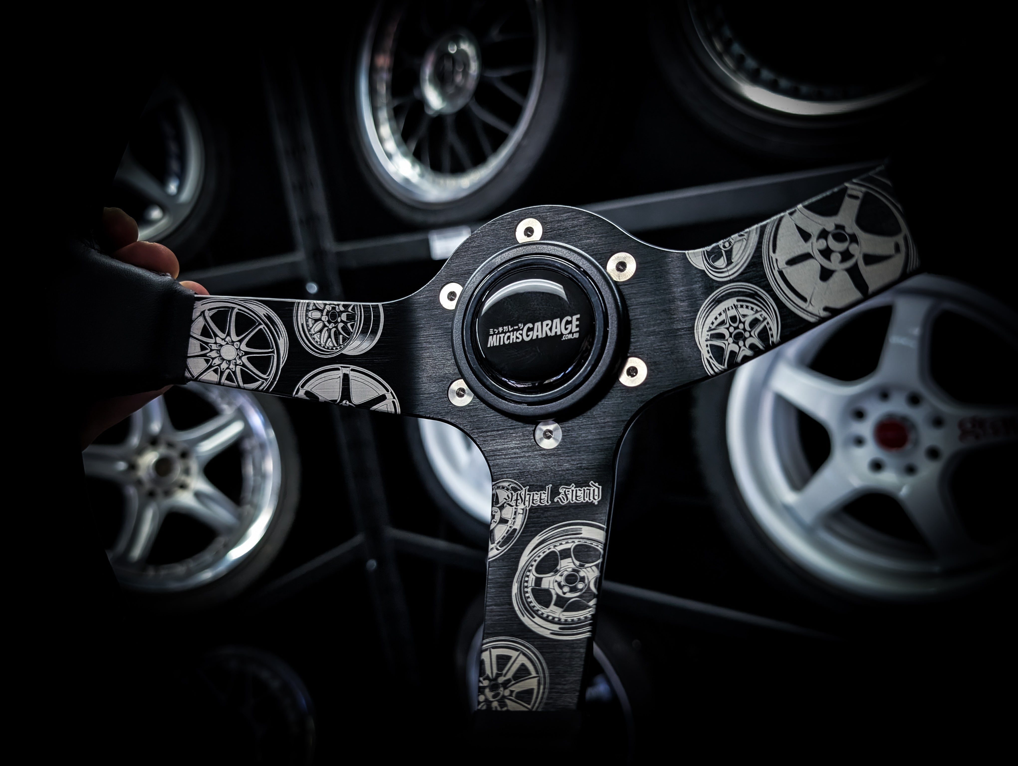 LIMITED EDITION - Wheel Fiend - Deep Dished Black Leather Steering Wheel