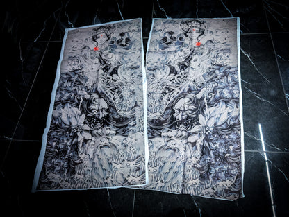 Geisha and Oni AB Pillar Canvas Wraps