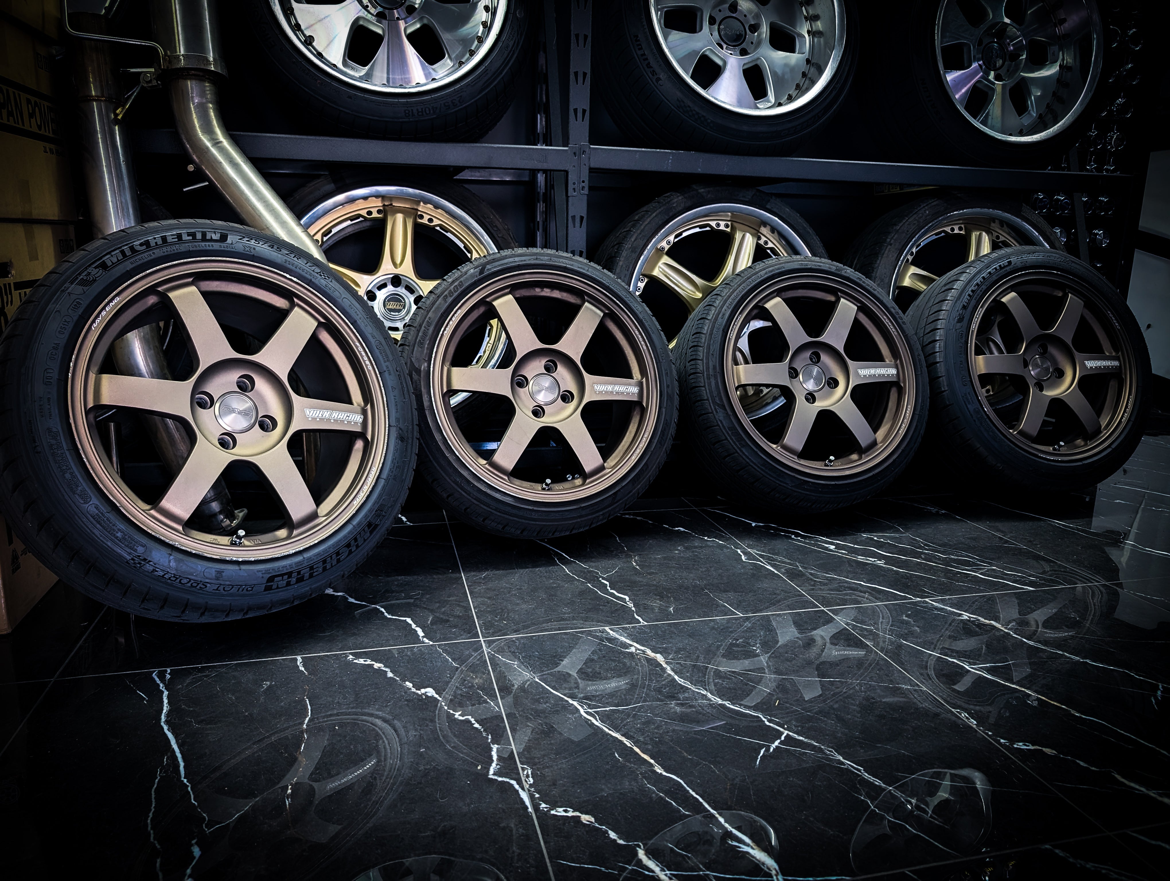 17" Volk Rays TE37 SAGA Bronze Monoblock Wheels x 4