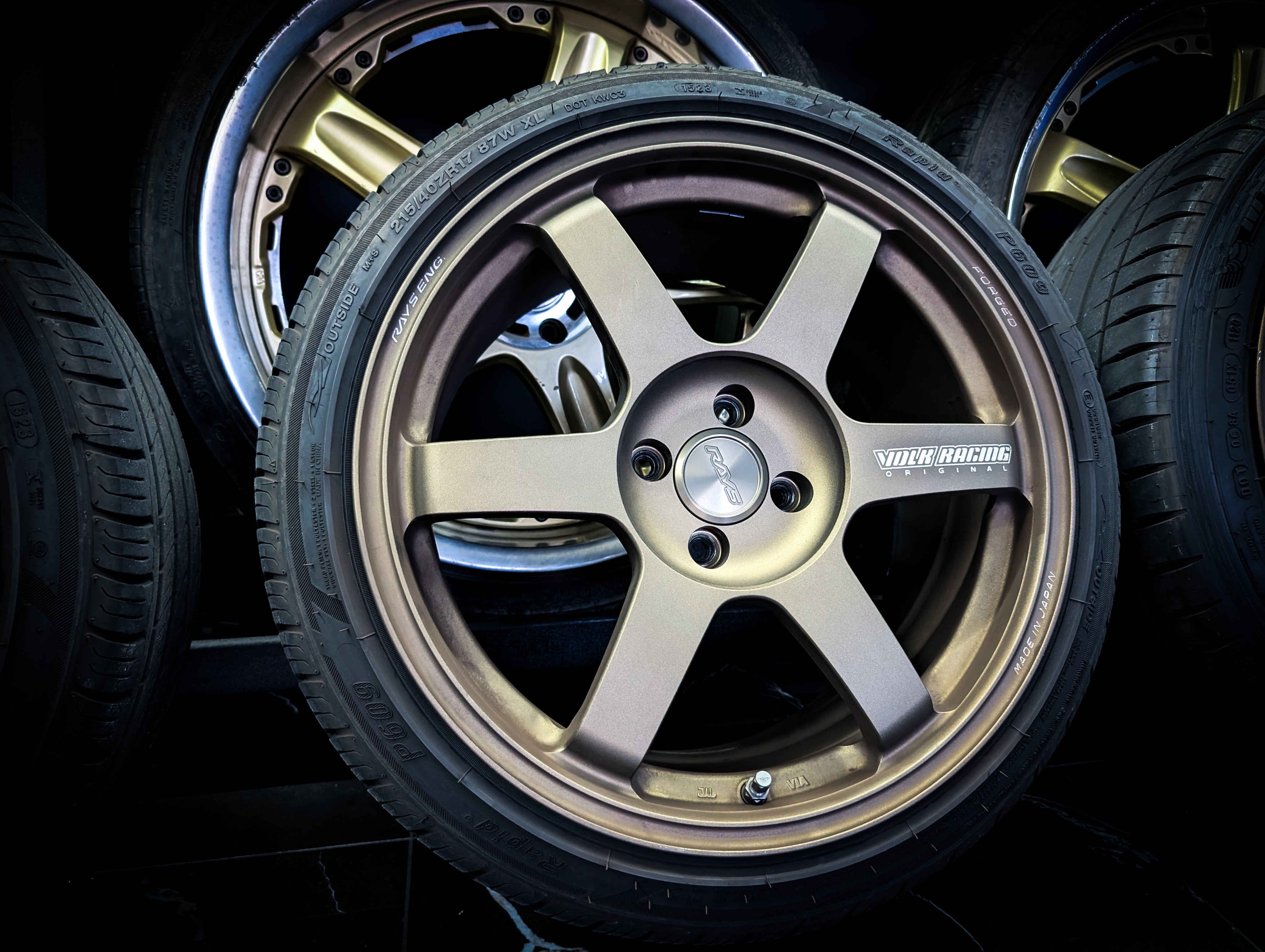 17" Volk Rays TE37 SAGA Bronze Monoblock Wheels x 4