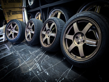 17" Volk Rays TE37 SAGA Bronze Monoblock Wheels x 4