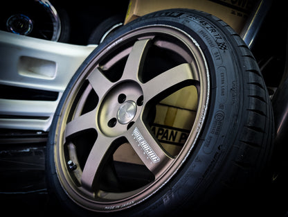 17" Volk Rays TE37 SAGA Bronze Monoblock Wheels x 4