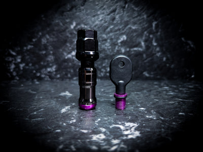 Purple Capped • Gunmetal Security Wheel Nuts