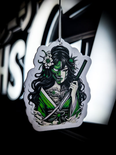 Mitch's Garage Geisha Girl Green Apple 🍏 Scented Premium Air Freshener