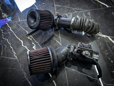 NISSAN SKYLINE GTR RB26 Twin APEXI Power Intakes and Air Flow Meters