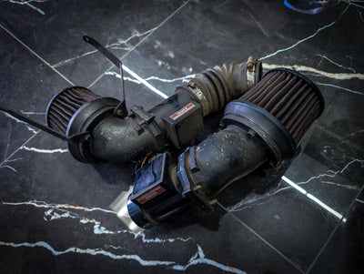 NISSAN SKYLINE GTR RB26 Twin APEXI Power Intakes and Air Flow Meters