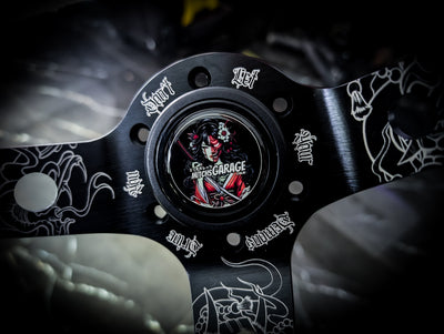 Mitch's Garage Red Geisha Girl Steering Wheel Horn Button