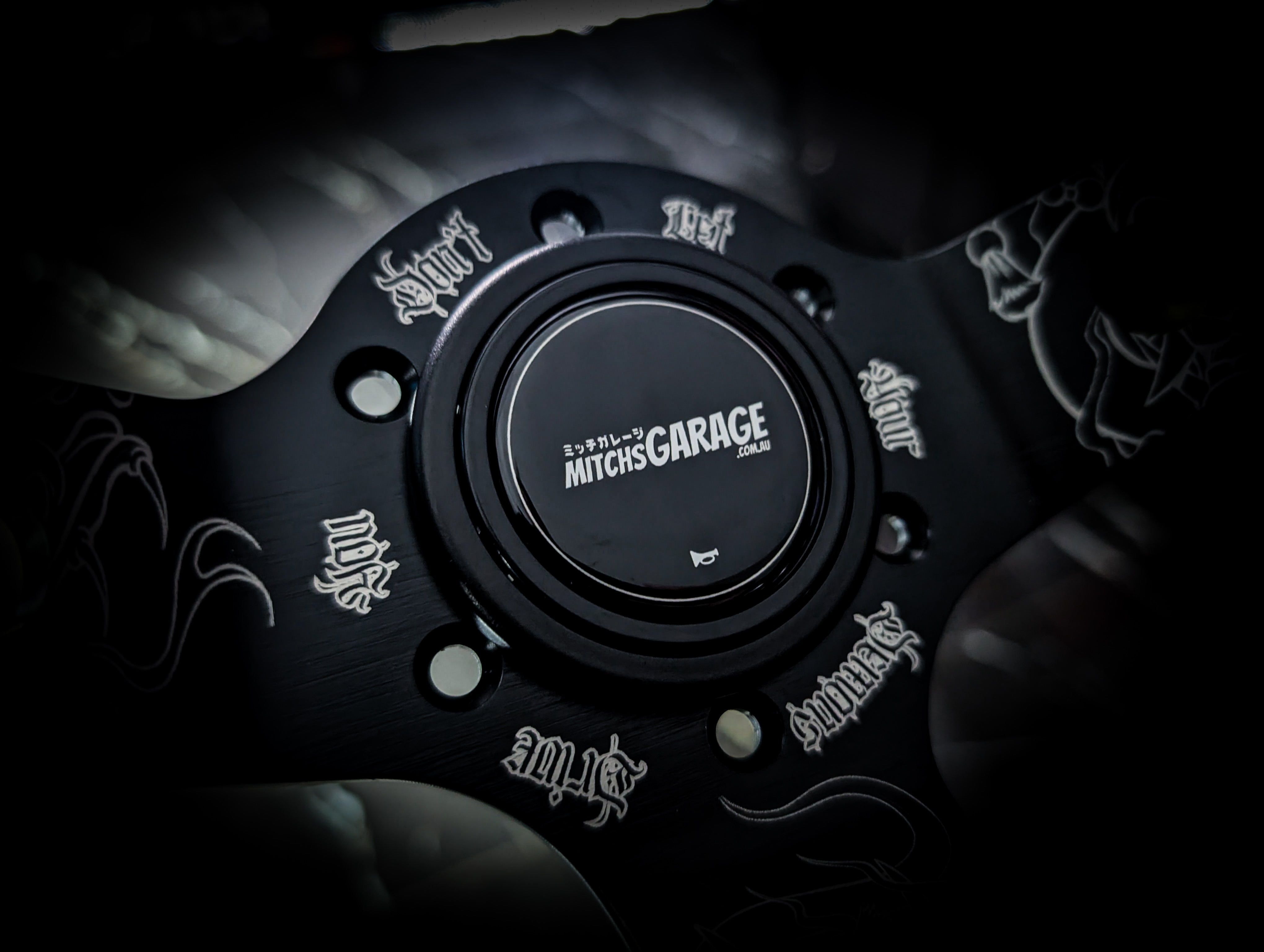 Mitch's Garage Steering Wheel Horn Button