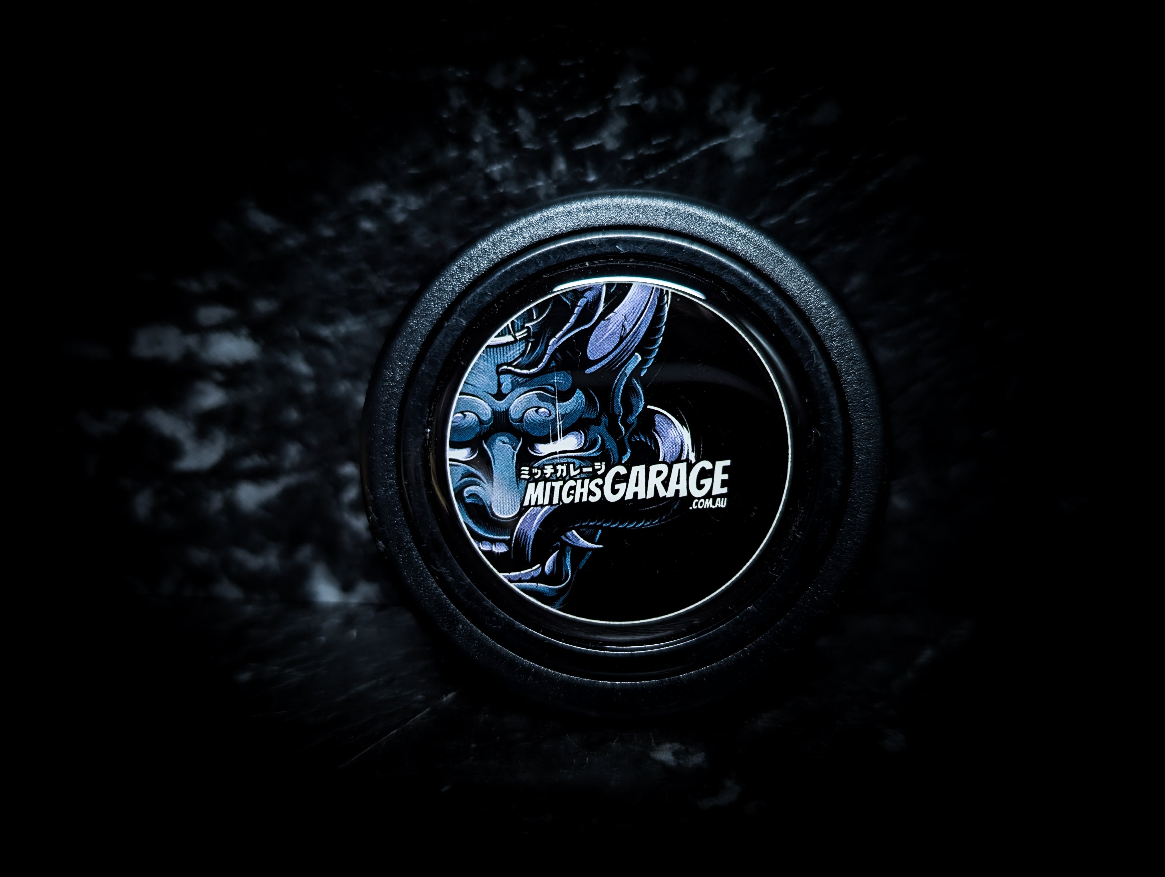 Mitch's Garage Oni & Python Steering Wheel Horn Button