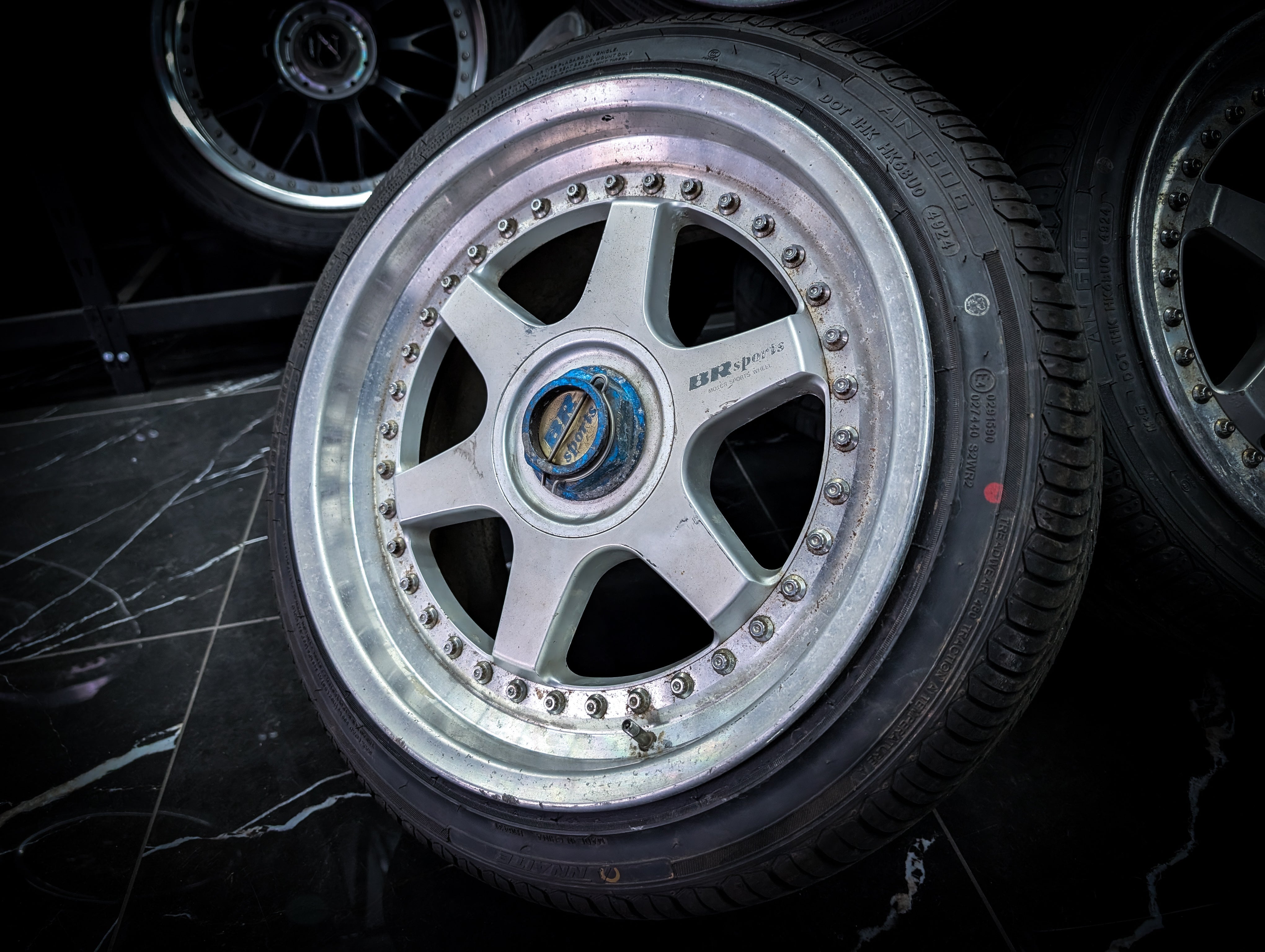 16" BR Sports 3 Piece Staggared Wheels x 4