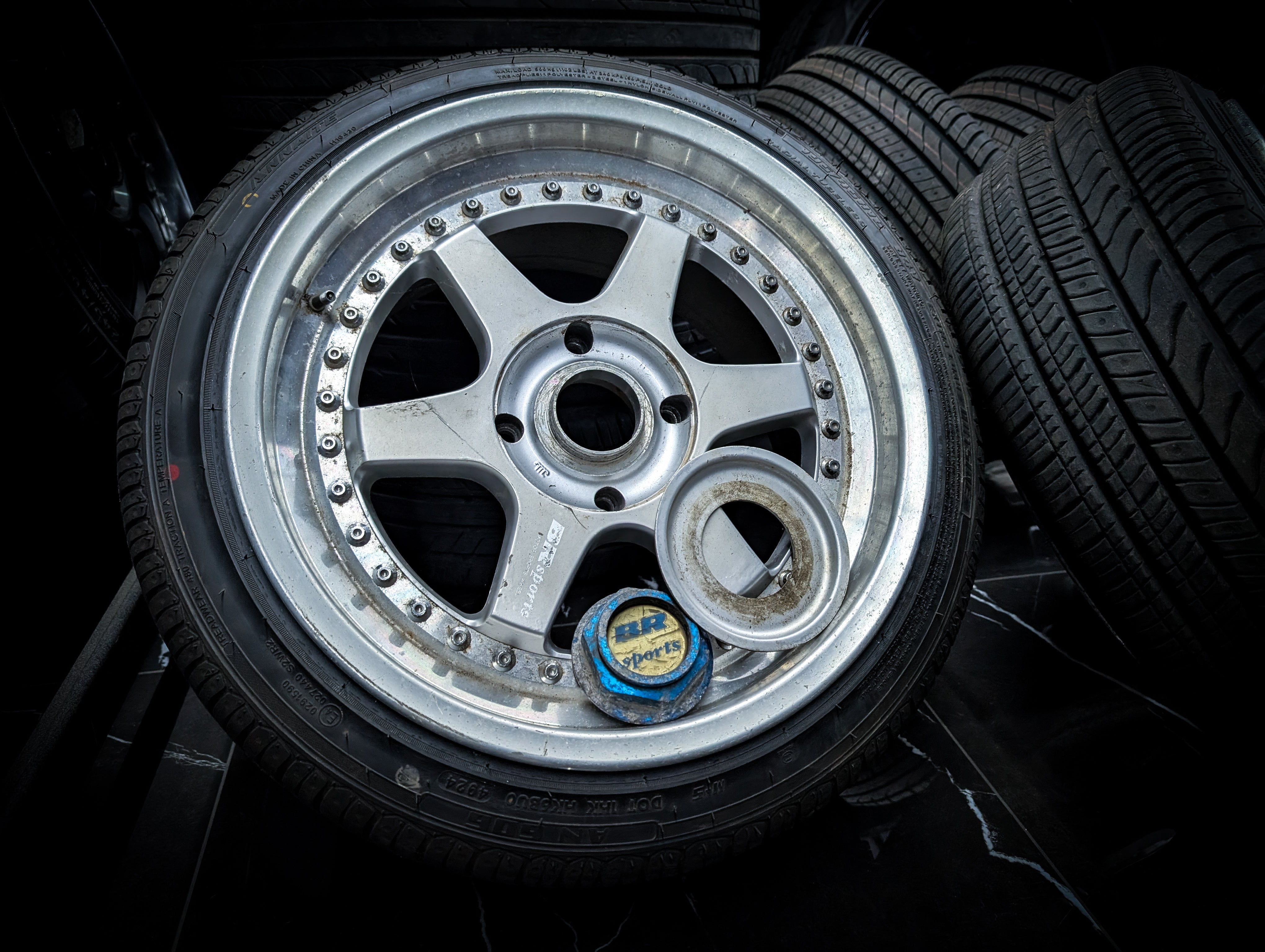 16" BR Sports 3 Piece Staggared Wheels x 4