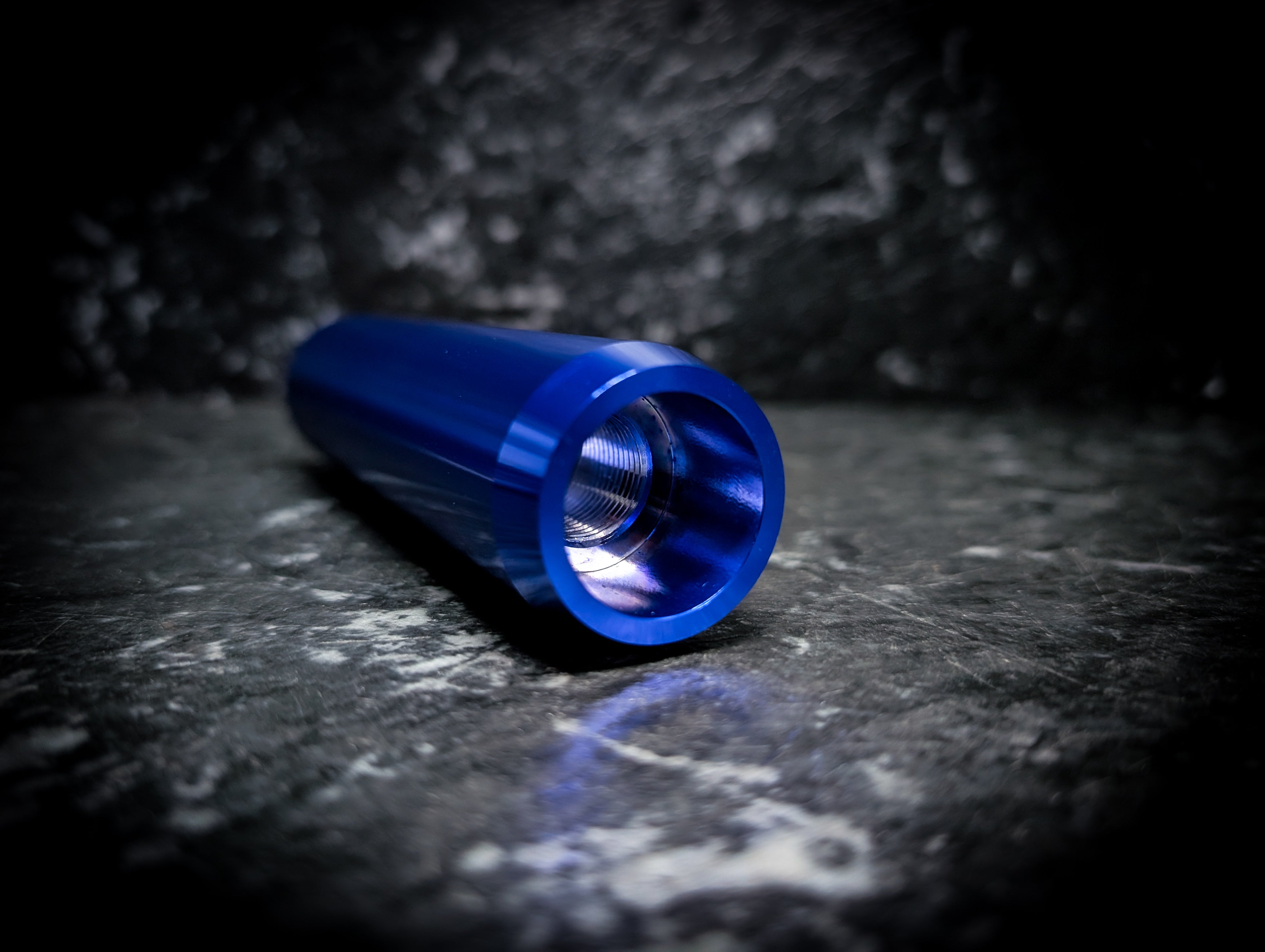 LIMITED EDITION - Anodized Mirror Blue V2 Weighted Tall Thick Grip Manual Gear Knob